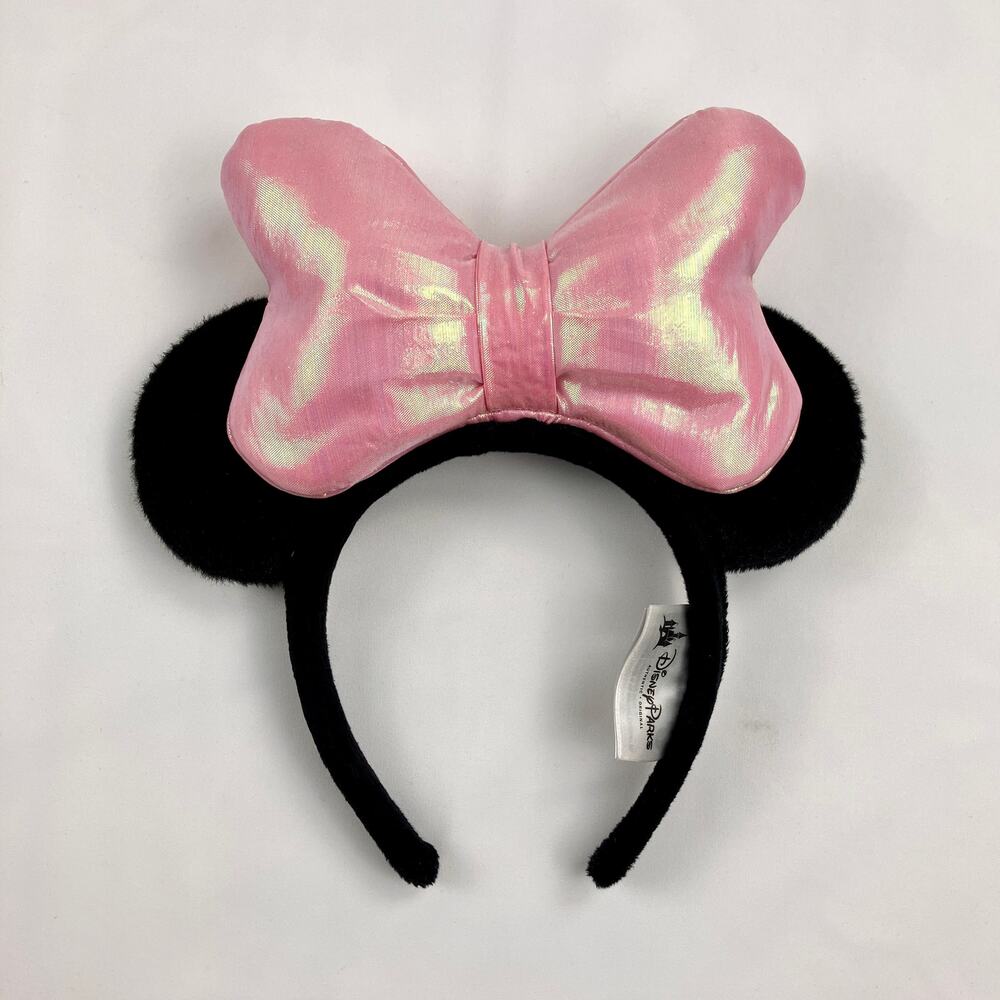 Disney Parks Womens Pink Bow Light Up Minnie Mouse Ears Headband